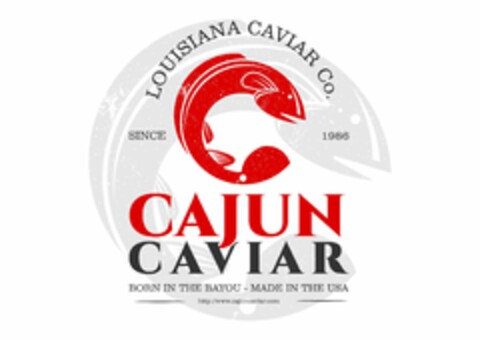 CAJUN CAVIAR LOUISIANA CAVIAR CO. BORN IN THE BAYOU - MADE IN THE USA SINCE 1986 HTTP://WWW.CAJUNCAVIAR.COM Logo (USPTO, 22.02.2018)
