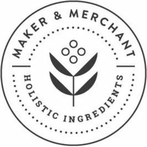 MAKER & MERCHANT HOLISTIC INGREDIENTS Logo (USPTO, 18.10.2018)