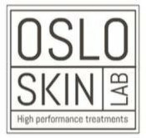 OSLO SKIN LAB HIGH PERFORMANCE TREATMENTS Logo (USPTO, 06.05.2020)