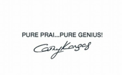 PURE PRAI...PURE GENIUS! CATHY KANGAS Logo (USPTO, 03.11.2009)