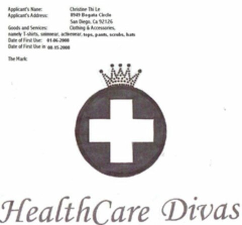 HEALTHCARE DIVAS Logo (USPTO, 15.12.2010)