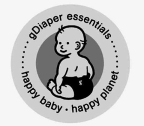 GDIAPER ESSENTIALS HAPPY BABY · HAPPY PLANET Logo (USPTO, 06/23/2011)