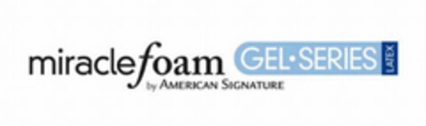 MIRACLE FOAM GEL · SERIES LATEX BY AMERICAN SIGNATURE Logo (USPTO, 05.07.2012)