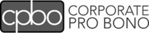 CPBO CORPORATE PRO BONO Logo (USPTO, 07.09.2012)