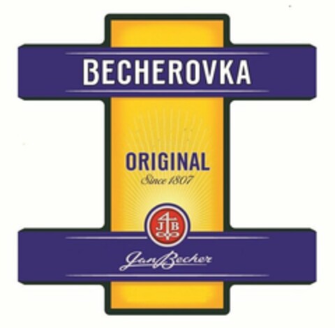 BECHEROVKA ORIGINAL SINCE 1807 J 4 B JAN BECHER Logo (USPTO, 12/27/2012)