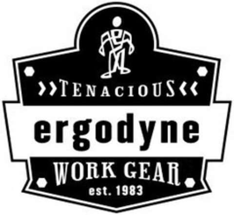 TENACIOUS ERGODYNE WORK GEAR EST. 1983 Logo (USPTO, 07.01.2013)