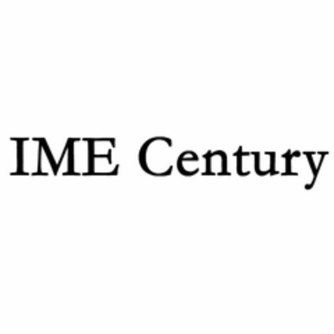 IME CENTURY Logo (USPTO, 01/08/2015)