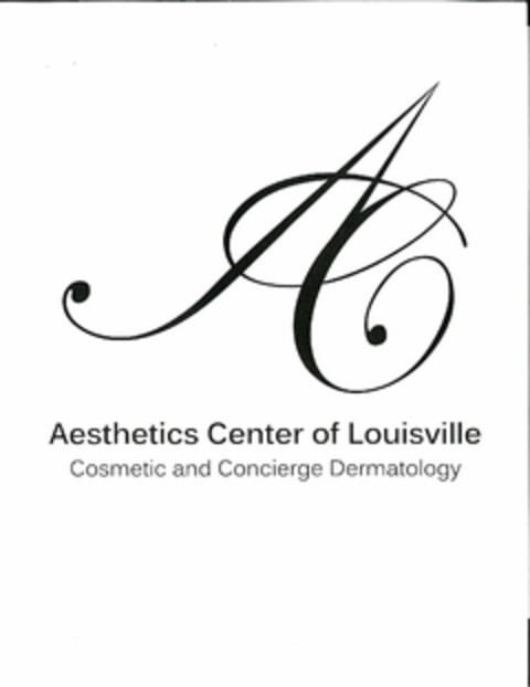 AC AESTHETICS CENTER OF LOUISVILLE COSMETIC AND CONCIERGE DERMATOLOGY Logo (USPTO, 19.04.2016)