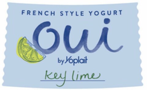 FRENCH STYLE YOGURT OUI BY YOPLAIT KEY LIME Logo (USPTO, 01.03.2018)