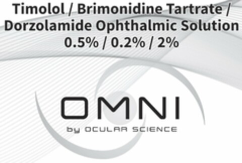 TIMOLOL / BRIMONIDINE TARTRATE / DORZOLAMIDE OPHTHALMIC SOLUTION 0.5% / 0.2% / 2% OMNI BY OCULAR SCIENCE Logo (USPTO, 03/07/2018)