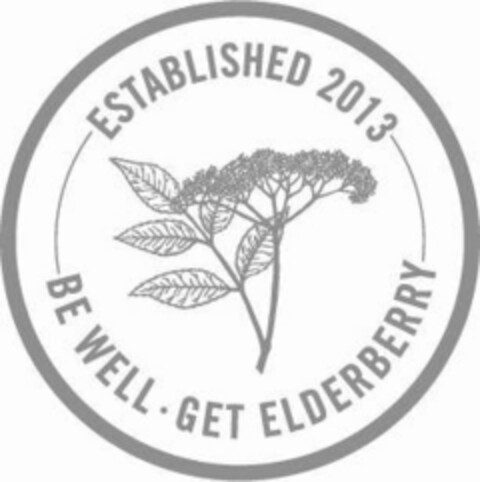 ESTABLISHED 2013 BE WELL GET ELDERBERRY Logo (USPTO, 17.08.2018)