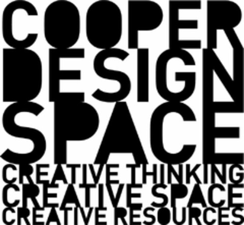 COOPER DESIGN SPACE CREATIVE THINKING CREATIVE SPACE CREATIVE RESOURCES Logo (USPTO, 27.11.2019)