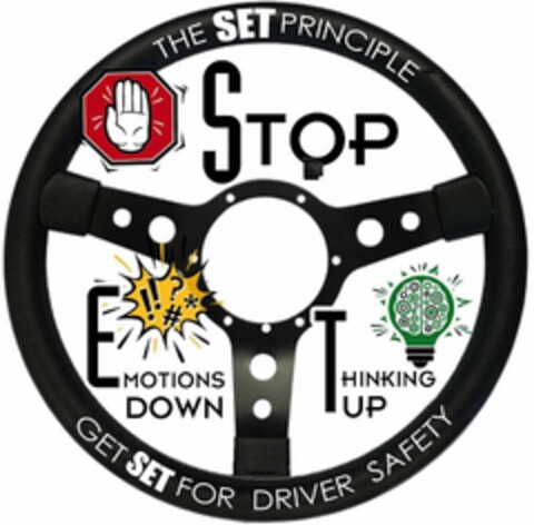 THE SET PRINCIPLE STOP EMOTIONS DOWN THINKINGUP GET SET FOR DRIVER SAFETY Logo (USPTO, 24.12.2019)