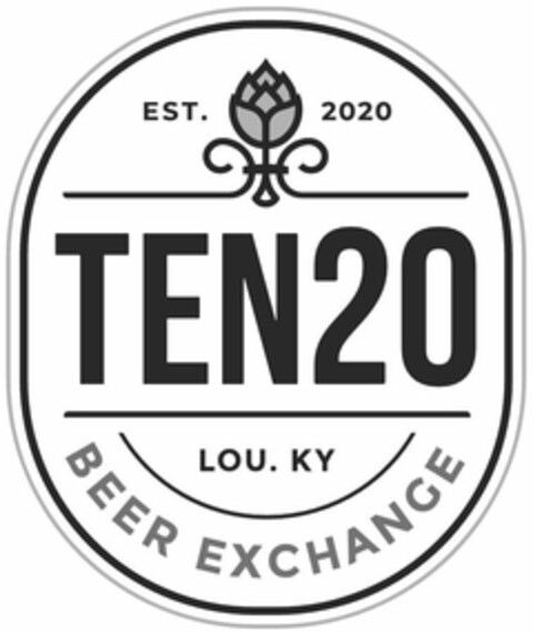 TEN20 EST. 2020 LOU. KY CRAFT BREWERY Logo (USPTO, 21.02.2020)