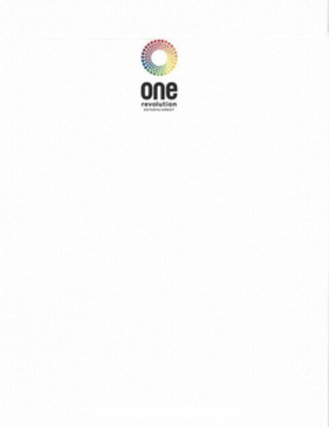 ONE REVOLUTION ENTERTAINMENT Logo (USPTO, 06/04/2009)