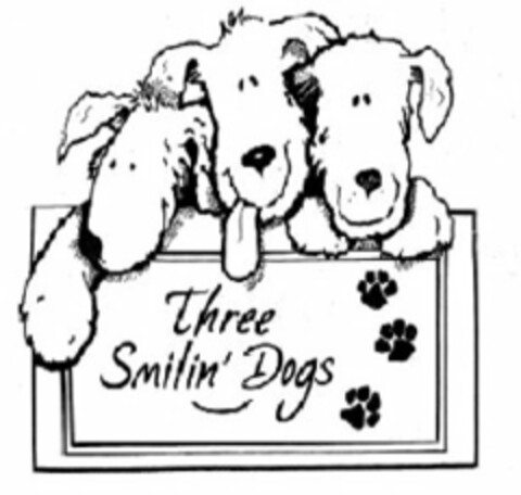 THREE SMILIN' DOGS Logo (USPTO, 09/26/2011)