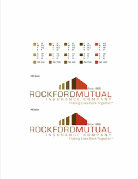 SINCE 1986 ROCKFORD MUTUAL INSURANCE COMPANY PUTTING LIVES BACK TOGETHER Logo (USPTO, 26.02.2013)