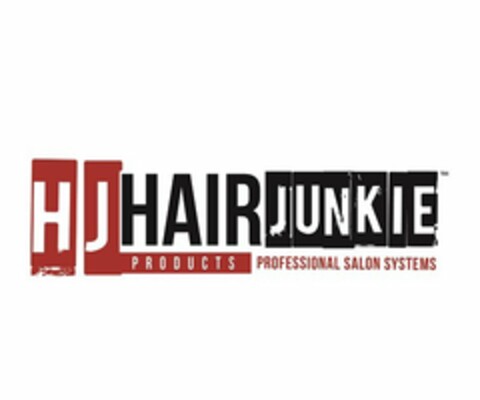 HJ HAIR JUNKIE PRODUCTS PROFESSIONAL SALON SYSTEMS Logo (USPTO, 04.06.2014)