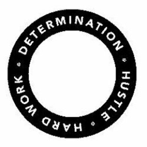 · DETERMINATION · HUSTLE HARD WORK Logo (USPTO, 14.05.2015)