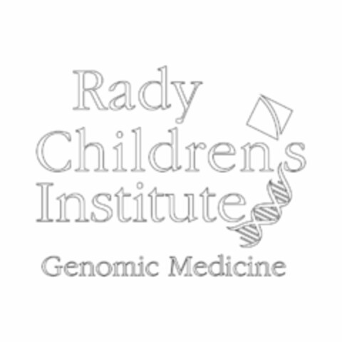 RADY CHILDREN'S INSTITUTE GENOMIC MEDICINE Logo (USPTO, 22.04.2016)