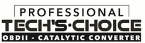 PROFESSIONAL TECH'S·CHOICE OBDII - CATALYTIC CONVERTER Logo (USPTO, 14.11.2017)