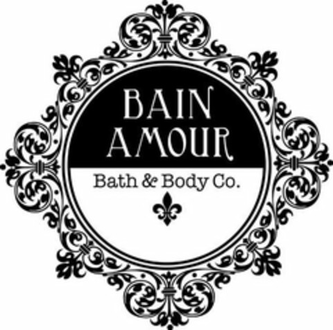 BAIN AMOUR BATH & BODY CO. Logo (USPTO, 22.02.2018)