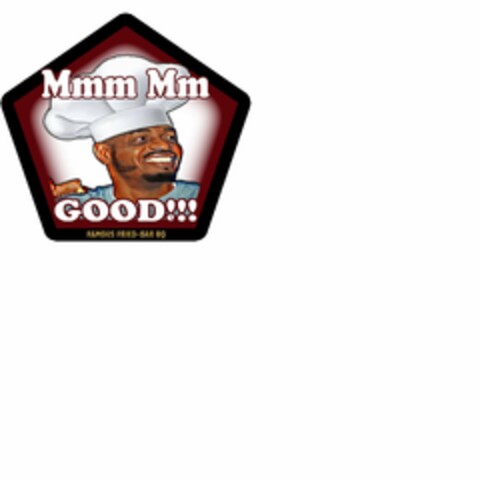 MMM MM GOODE!! FAMOUS FRIED-BAR BQ Logo (USPTO, 04/18/2018)