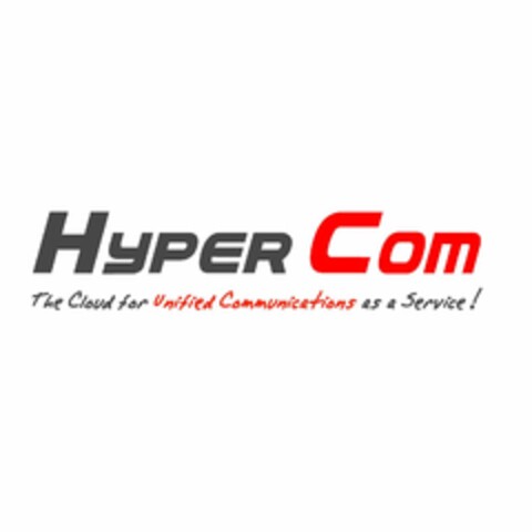 HYPER COM THE CLOUD FOR UNIFIED COMMUNICATIONS AS A SERVICE! Logo (USPTO, 05/04/2018)