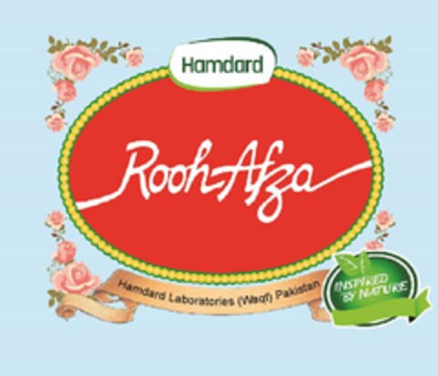 ROOH AFZA HAMDARD HAMDARD LABORATORIES (WAQF) PAKISTAN INSPIRED BY NATURE Logo (USPTO, 08.10.2018)