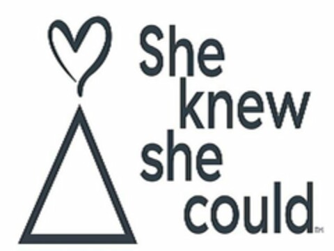 SHE KNEW SHE COULD Logo (USPTO, 04/30/2019)