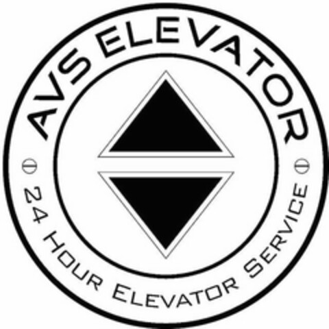 AVS ELEVATOR 24 HOUR ELEVATOR SERVICE Logo (USPTO, 11.08.2019)