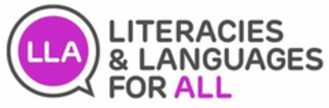 LLA LITERACIES & LANGUAGES FOR ALL Logo (USPTO, 04.09.2019)