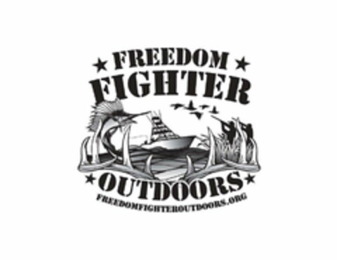 FREEDOM FIGHTER OUTDOORS FREEDOMFIGHTEROUTDOORS.ORG Logo (USPTO, 01/28/2020)