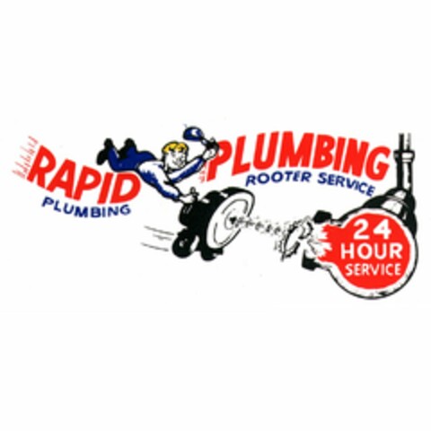 RAPID PLUMBING PLUMBING ROOTER SERVICE 24 HOUR SERVICE Logo (USPTO, 24.03.2020)