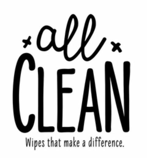 ALL CLEAN WIPES THAT MAKE A DIFFERENCE.XX Logo (USPTO, 22.04.2020)