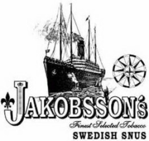 JAKOBSSON'S FINEST SELECTED TOBACCO SWEDISH SNUS Logo (USPTO, 02.12.2009)