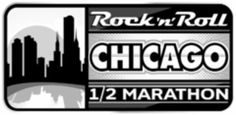 ROCK 'N' ROLL CHICAGO 1/2 MARATHON Logo (USPTO, 18.12.2009)