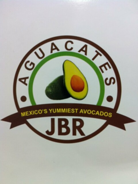 · AGUACATES · JBR MEXICO'S YUMMIEST AVOCADOS Logo (USPTO, 26.01.2012)