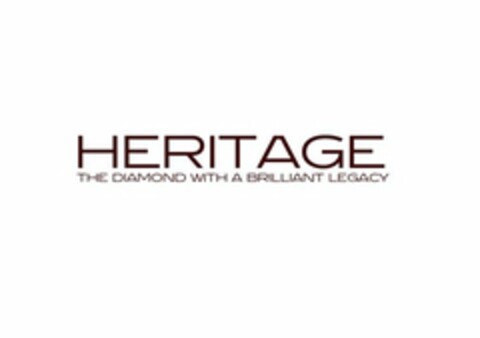 HERITAGE THE DIAMOND WITH A BRILLIANT LEGACY Logo (USPTO, 19.02.2014)