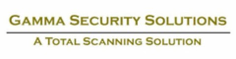 GAMMA SECURITY SOLUTIONS A TOTAL SCANNING SOLUTION Logo (USPTO, 14.10.2016)