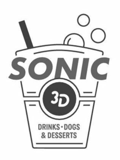 SONIC 3D DRINKS · DOGS & DESSERTS Logo (USPTO, 15.05.2018)