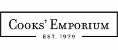 COOKS' EMPORIUM EST. 1979 Logo (USPTO, 12/13/2018)