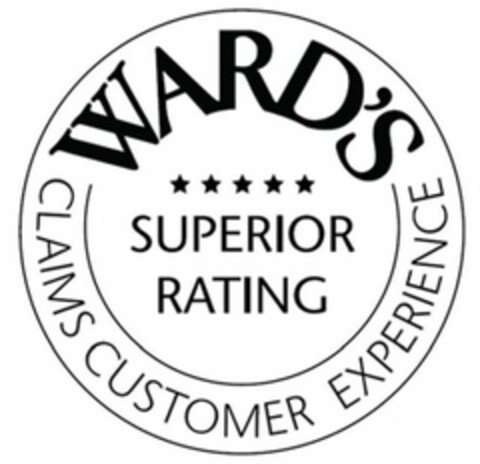 WARD'S CLAIMS CUSTOMER EXPERIENCE SUPERIOR RATING Logo (USPTO, 11.11.2019)