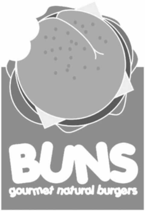 BUNS GOURMET NATURAL BURGERS Logo (USPTO, 05/25/2010)