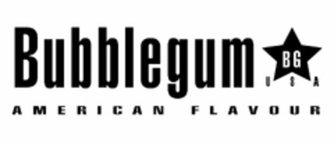 BUBBLEGUM BG USA AMERICAN FLAVOUR Logo (USPTO, 14.04.2011)