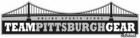 ONLINE SPORTS STORE TEAMPITTSBURGHGEAR.COM Logo (USPTO, 09/18/2012)