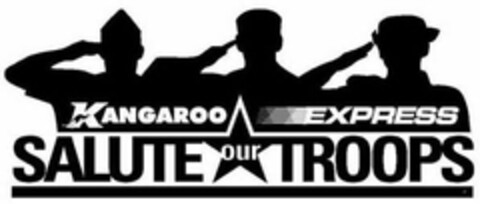 KANGAROO EXPRESS SALUTE OUR TROOPS Logo (USPTO, 27.06.2013)
