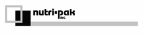 NUTRI-PAK INC. Logo (USPTO, 16.09.2013)