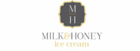 M H MILK & HONEY ICE CREAM Logo (USPTO, 03.06.2014)