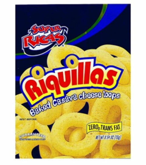 SUPER RICAS RIQUILLAS BAKED CASAVA CHEESE LOOPS Logo (USPTO, 09.10.2015)
